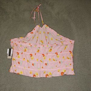 NWT BP Floral Smocked Halter Top Sz 2X